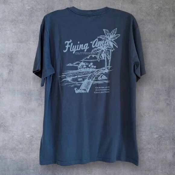 Quiksilver Men's Navy Graphic Tee - Picture 3 of 5